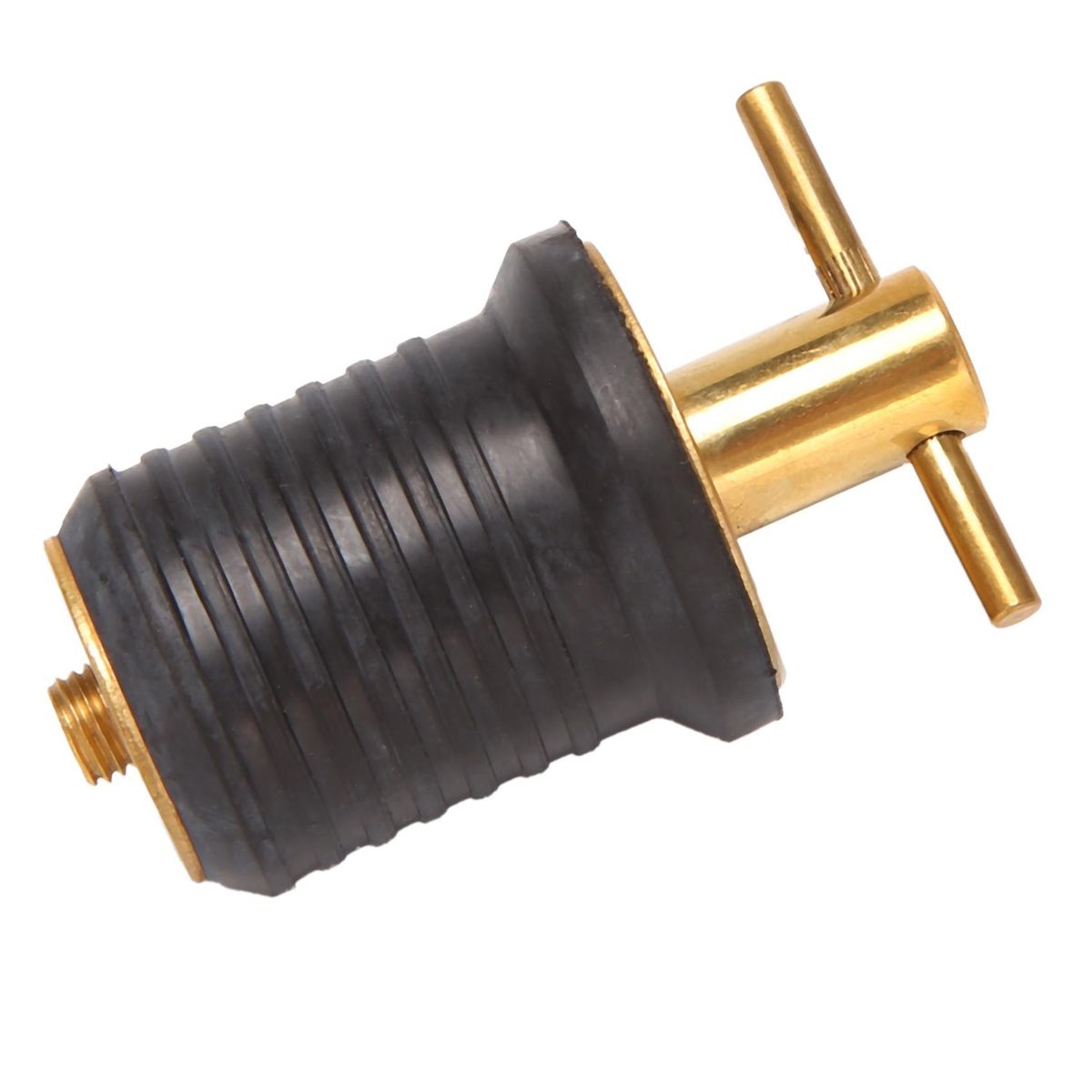 Brass Handle T-Handle Drain Plug Replaces Any Standard 1 Inch Drain Plug Construction Resists Corrosion