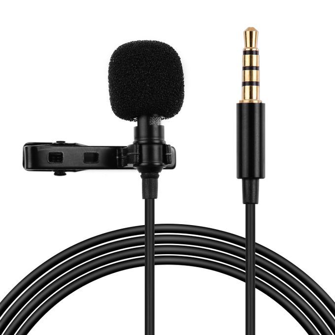 Professional Lavalier Clip-On Microphone 3.5mm Audio Plug-