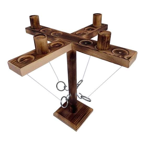Wooden Ring Toss Game, Big Size, Two Players, Four Players