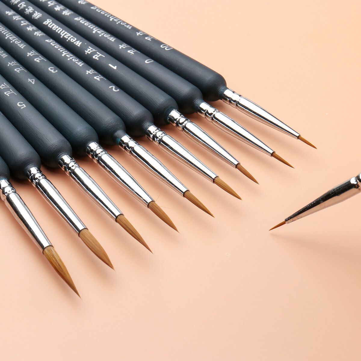 6/9/10 PCS/Set Artist Brush Hand-painted Hook Line Drawing Pen Art Miniatures Paint Brushes Fine Detail Gouache Refill Supplies