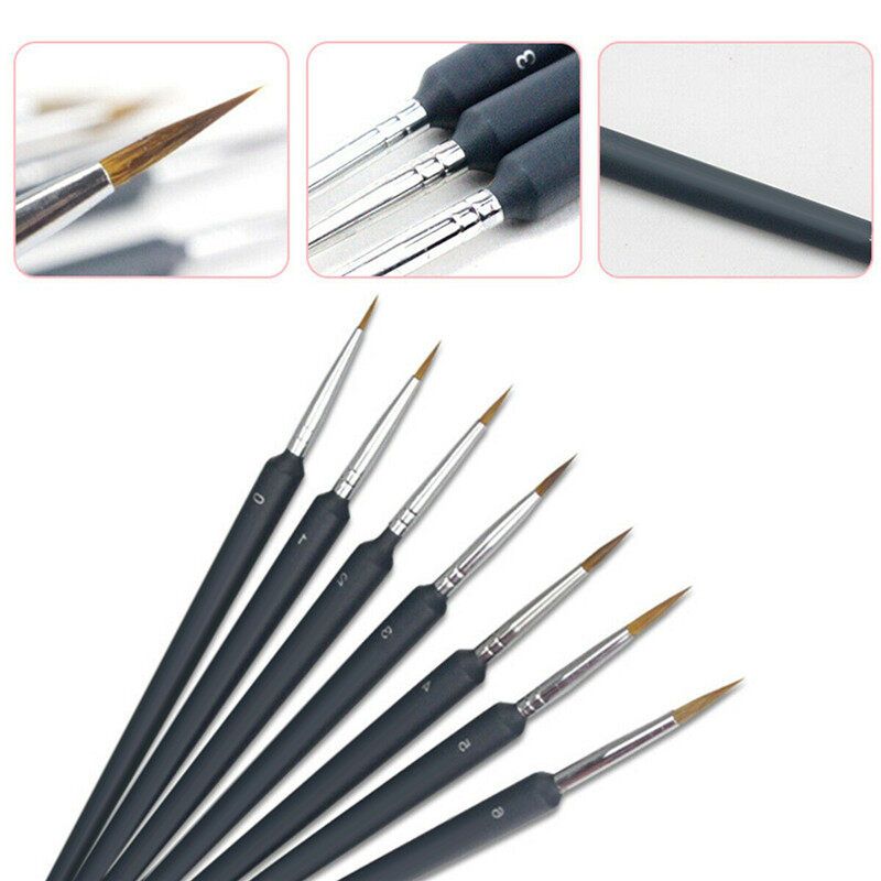 6/9/10 PCS/Set Artist Brush Hand-painted Hook Line Drawing Pen Art Miniatures Paint Brushes Fine Detail Gouache Refill Supplies