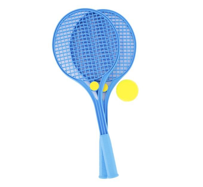 Softy Tennis 3 Pieces, Blue/Yellow, Androni Giocattoli