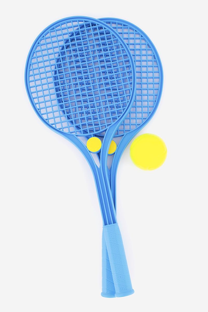 Softy Tennis 3 Pieces, Blue/Yellow, Androni Giocattoli