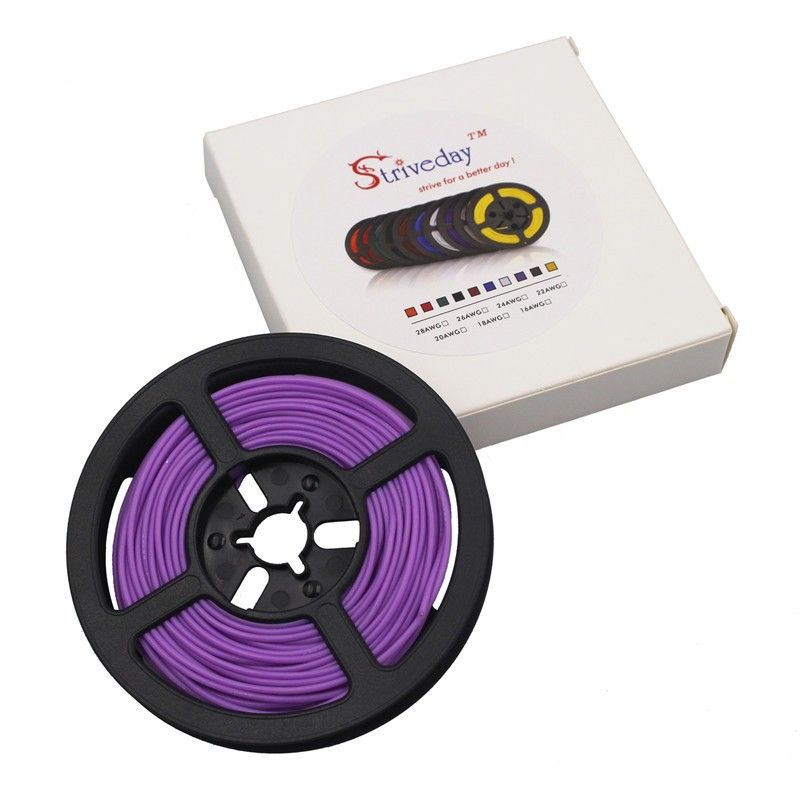 10 Meters 32.8ft 22AWG Flexible Silicone Rubber Wire Tinned