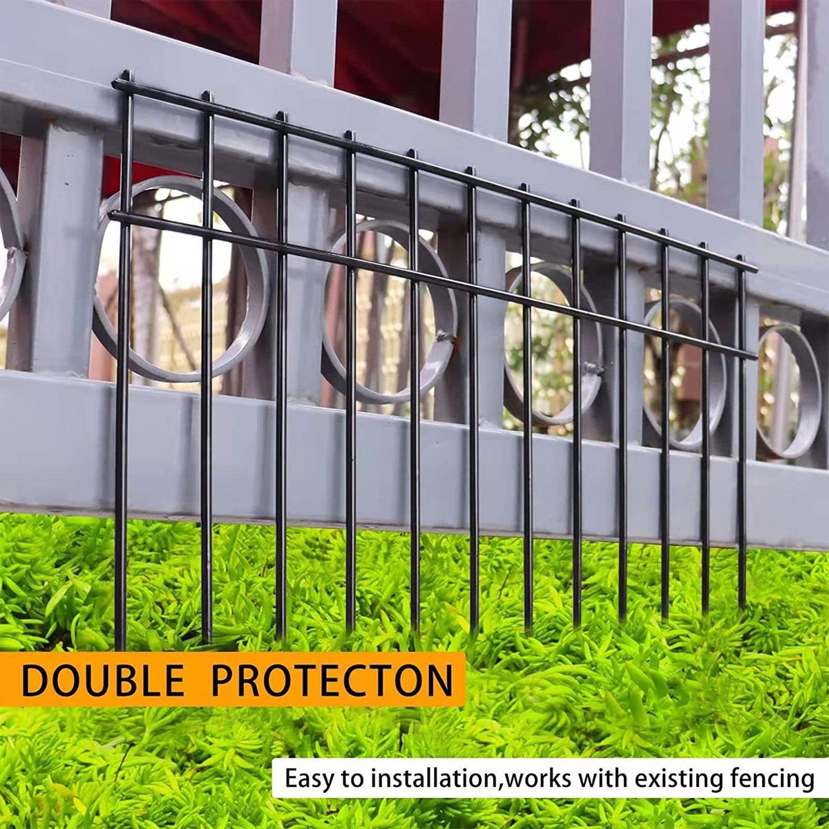 6pcs Garden Fence Panels Easy Install Barrier for Farm Yard Outdoor