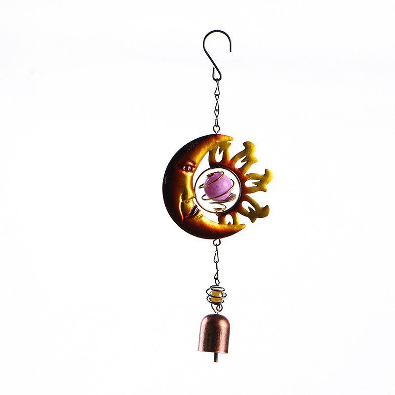 Wind Bell Luminous Sun Moon Shape Wind Chime Garden