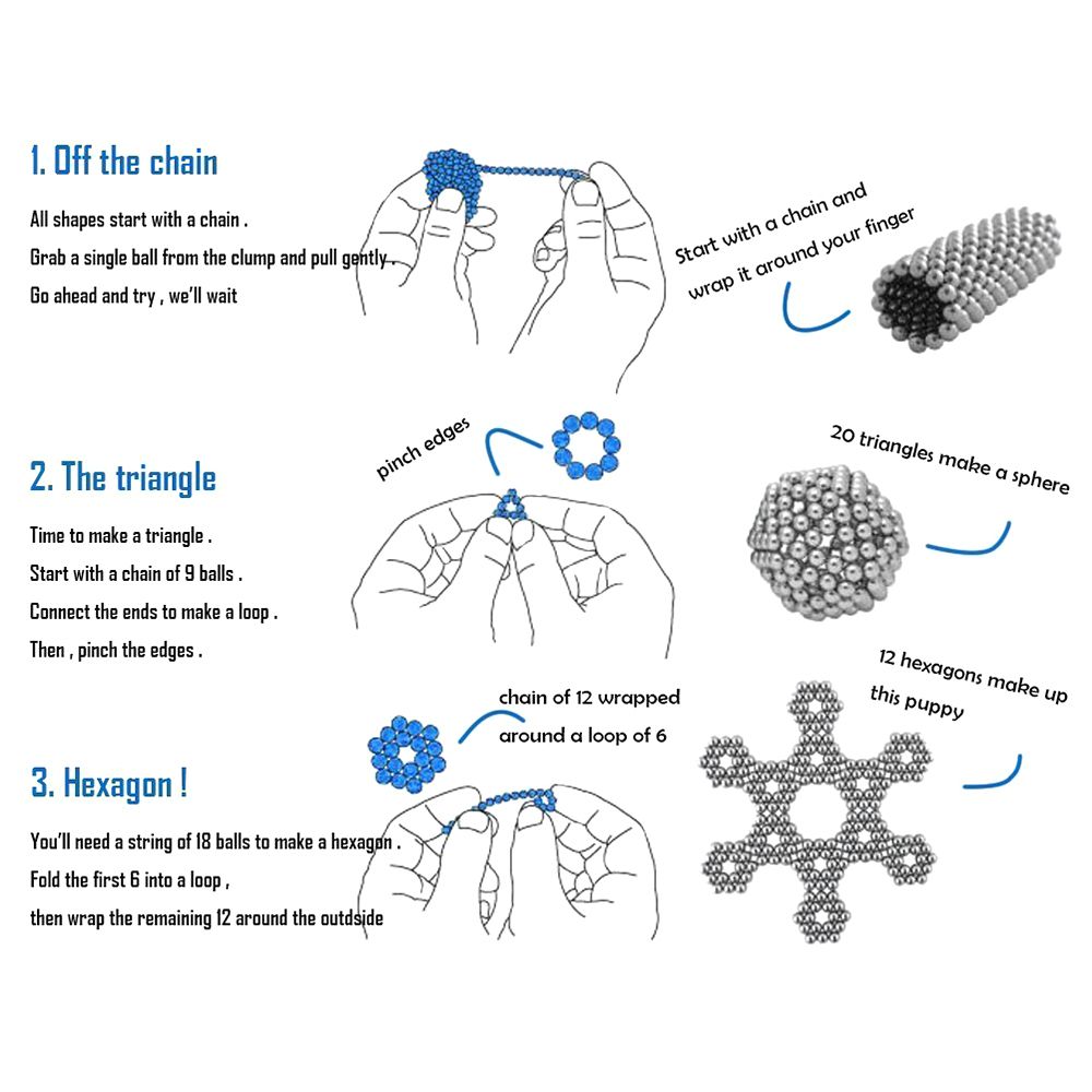 1000Pcs 5mm Magnetic Ball Set Magic Magnet Cube Building Toy
