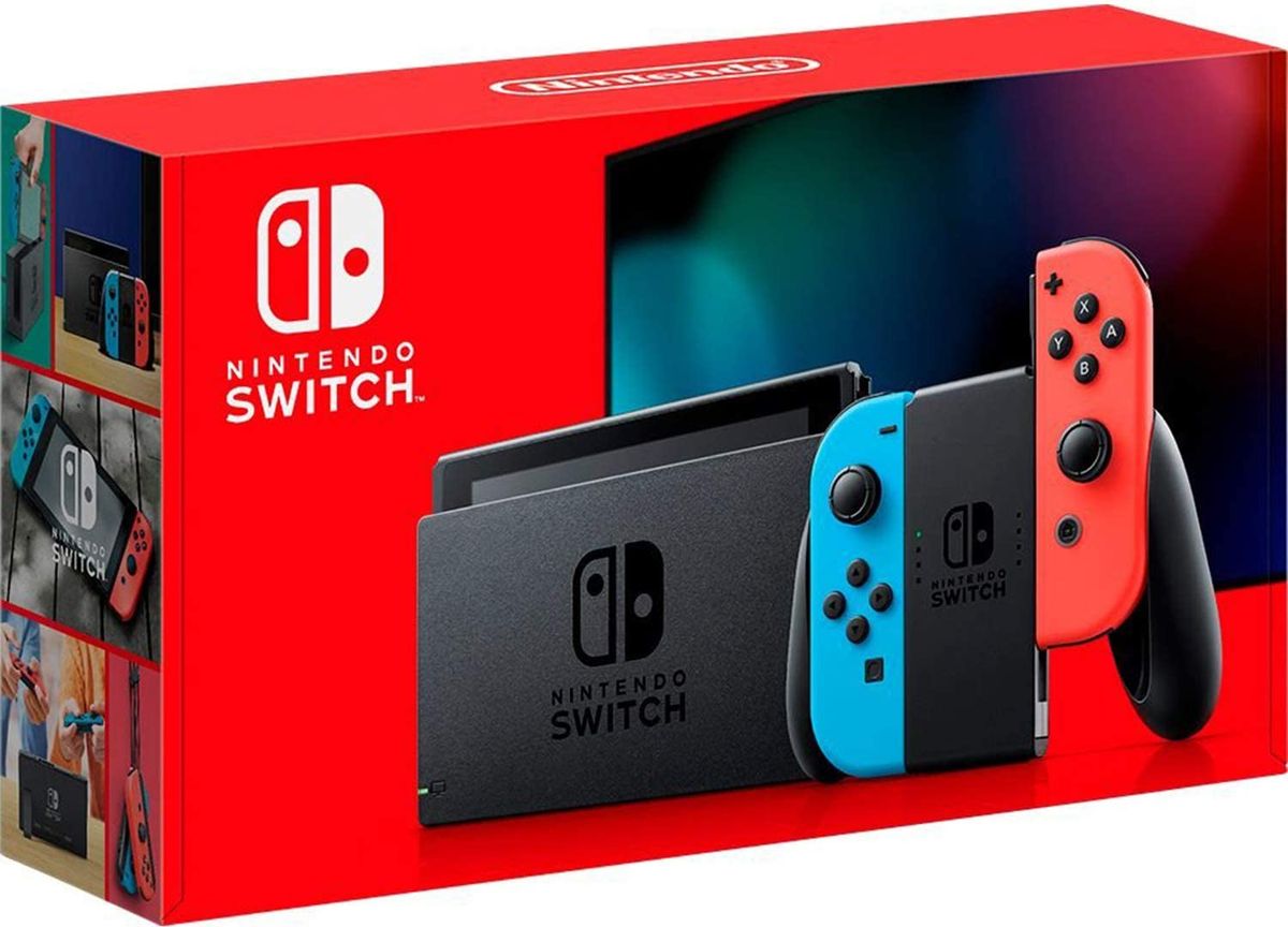 Console With Neon Blue And Neon Red Joy‑Con