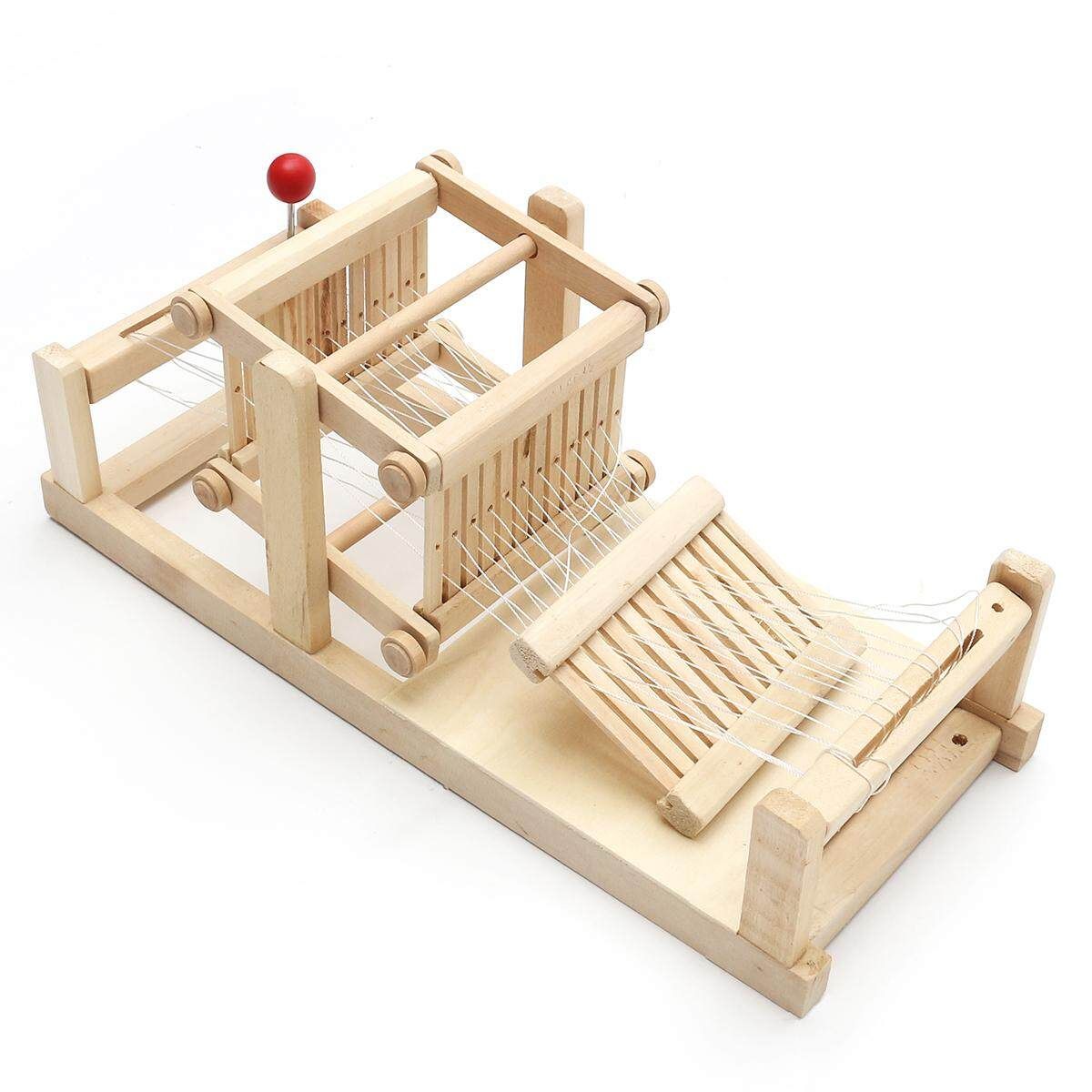 Chinese Traditional Wooden Table Weaving Loom Knitting Machine Model Craft Gift
