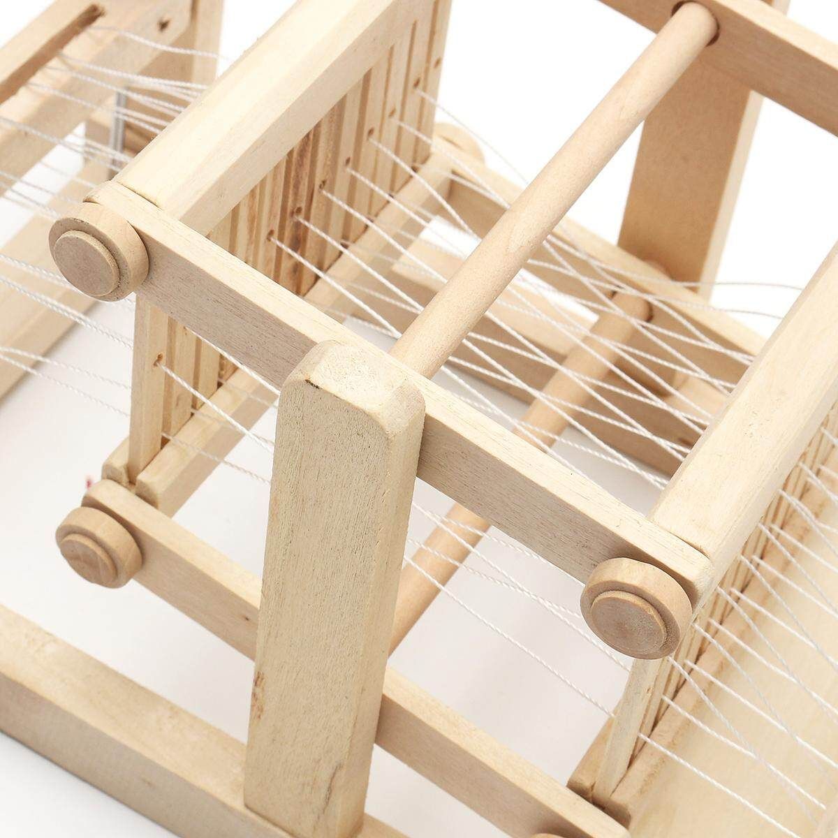 Chinese Traditional Wooden Table Weaving Loom Knitting Machine Model Craft Gift