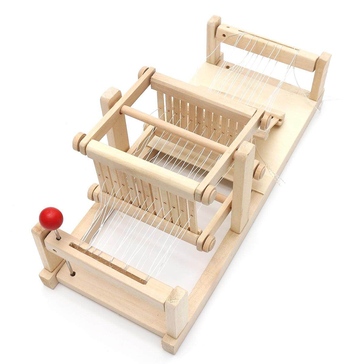 Chinese Traditional Wooden Table Weaving Loom Knitting Machine Model Craft Gift