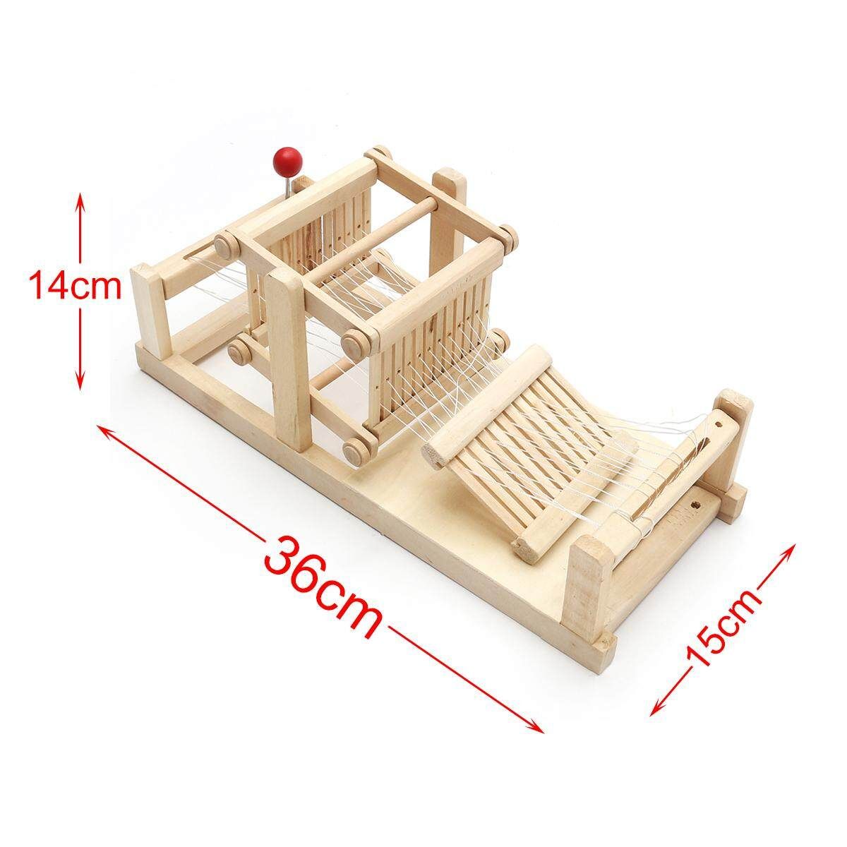 Chinese Traditional Wooden Table Weaving Loom Knitting Machine Model Craft Gift