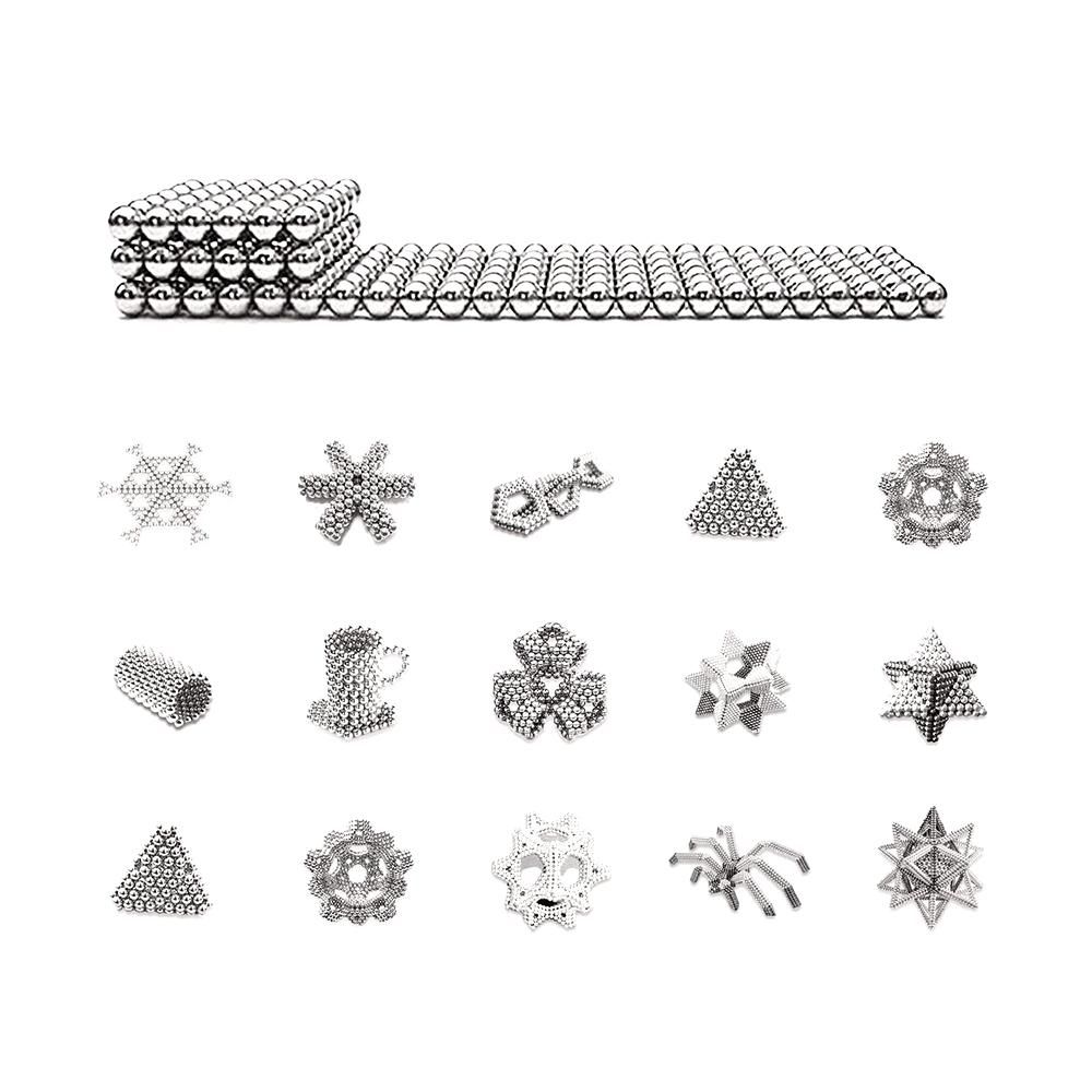 1000Pcs 5mm Magnetic Ball Set Magic Magnet Cube Building Toy for Stress Relief Mix 10-Color
