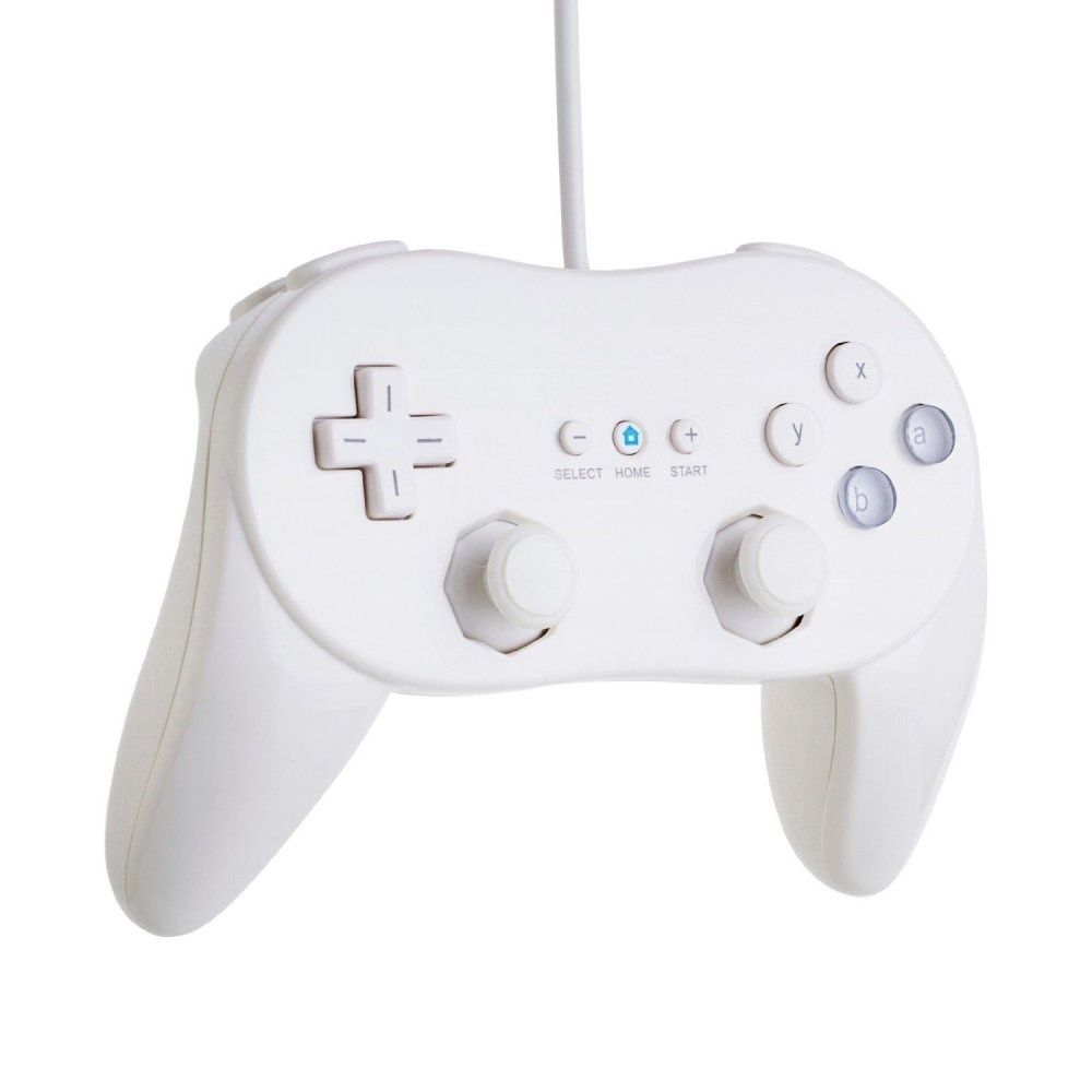 Classic Controller Console Gaming Pad Joypad Pro (White)