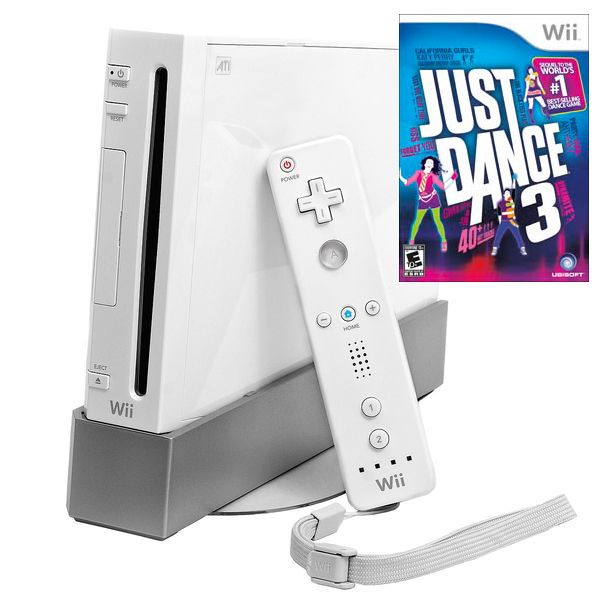 Nintendo Wii Console+Just Dance Game - White