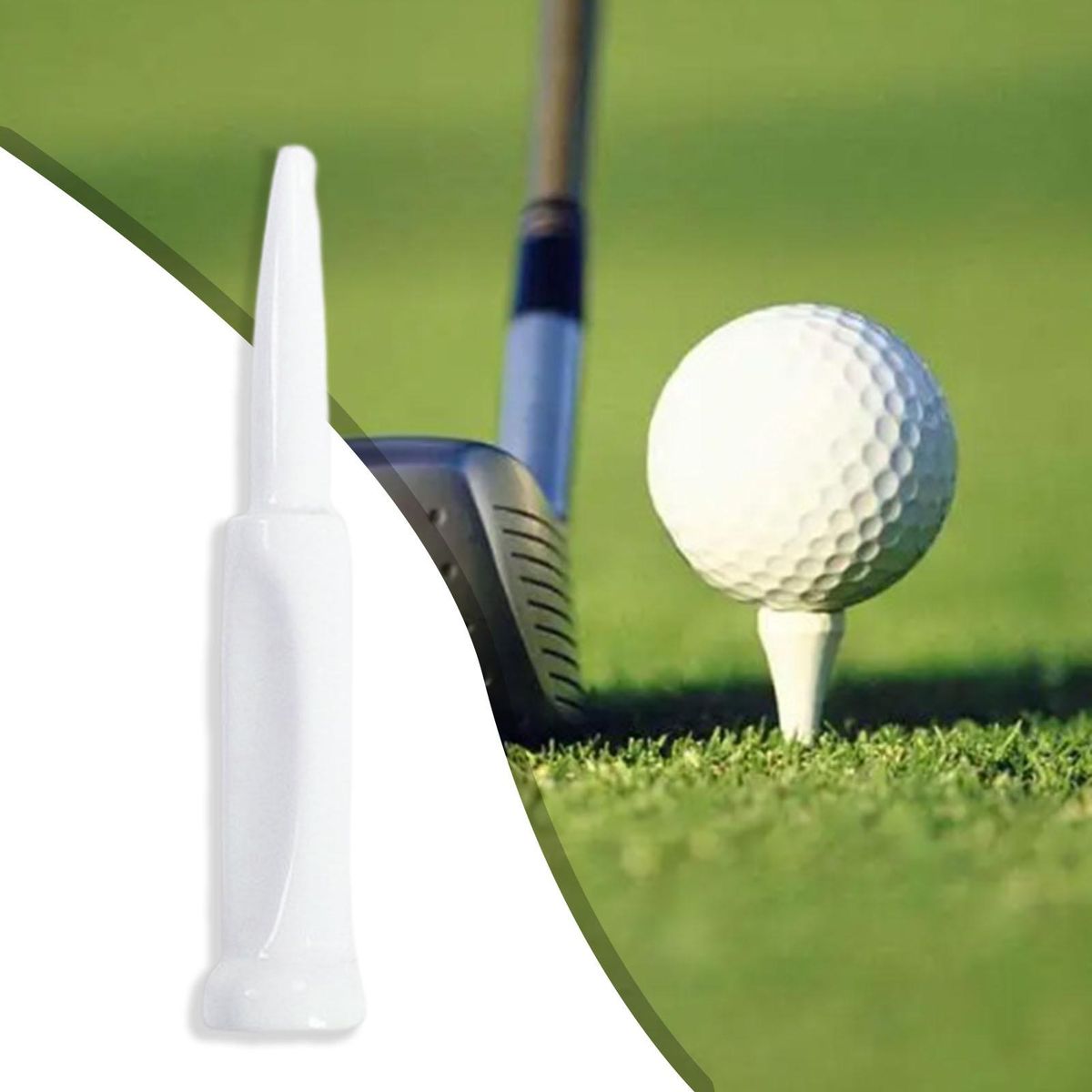 20Pcs Golfing Tees Portable Ball Tees Ball Holder White