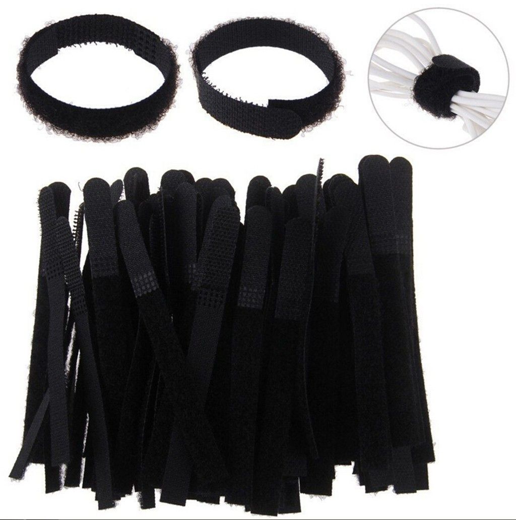 100pcs Cable Ties Reusable Fastening Cable Ties Cable Straps Strips Wire Organizer Cord Rope Holder For Laptop PC TV Accessories