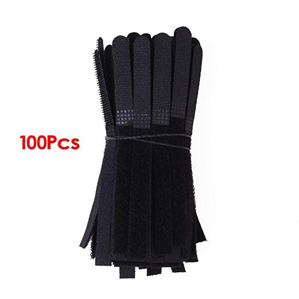 100pcs Cable Ties Reusable Fastening Cable Ties Cable Straps Strips Wire Organizer Cord Rope Holder For Laptop PC TV Accessories