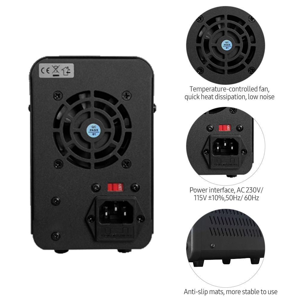 WANPTEK Bench DC Power Supply Variable 160V 2A Digital Display Adjustable Switching Regulated Power Supply CV CC with Data Storage, Output Switch, USB Quick Charge Port, Short Circuit Alarm, Encoder Adjustment Knob