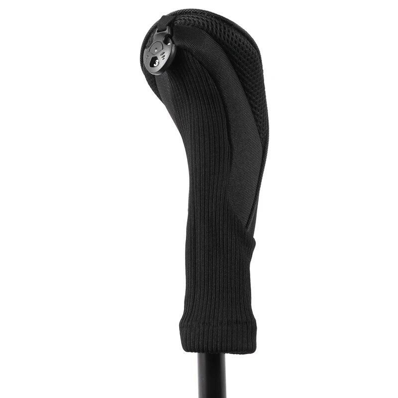 Black Golf Head Covers Driver 1 3 5 Fairway Woods Headcovers for Golf Club Fits All Fairway and Driver Clubs 3Pcs