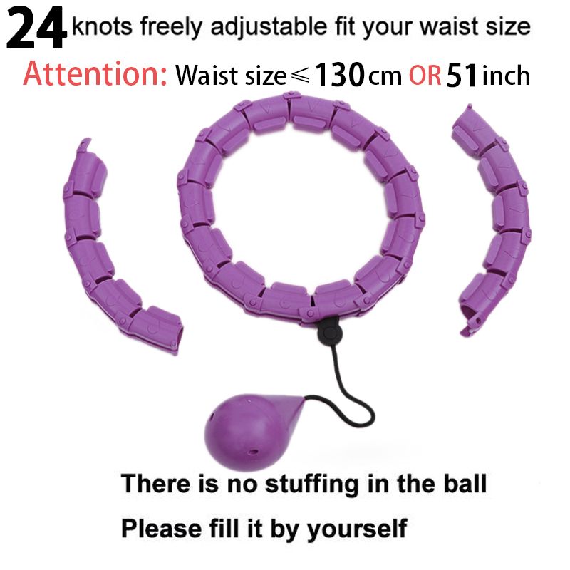 Fitness Sport Hoop Smart Upgrade Intelligent Sport Hoop Adjustable Thin Waist-purple 24