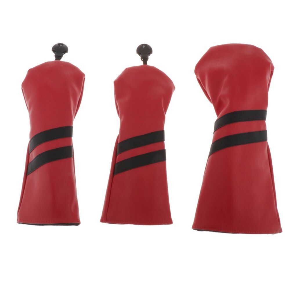 3pcs Golf Headcover No. 13 5 Driver Wood Head Cover With 1