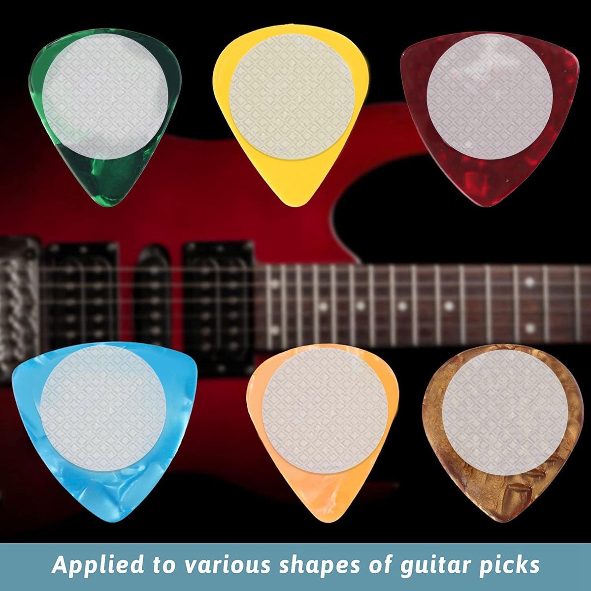 10Pcs Guitar Pick Grips with 10 Picks Help You Hold Guitar