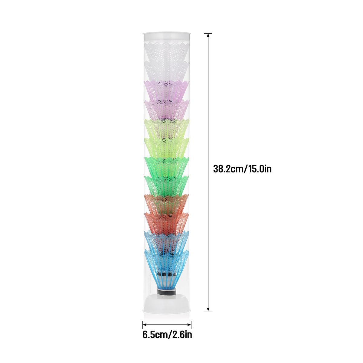 12pcs Nylon Shuttlecocks Durable Plastic Badminton
