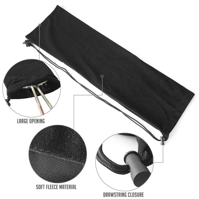 Badminton Racquet Cover Bag Soft Fleece Storage Bag Case