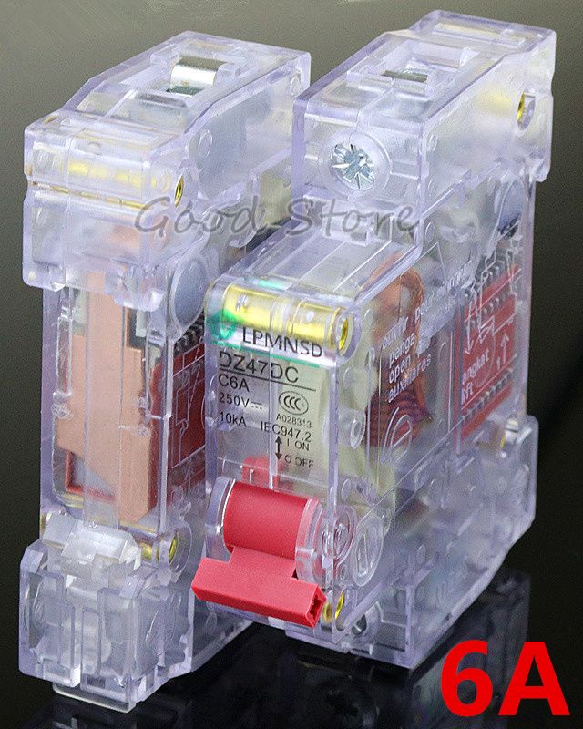 MCB DZ47 Transparent 1PCS SD 250V Auxiliary Switch 6A Alarm