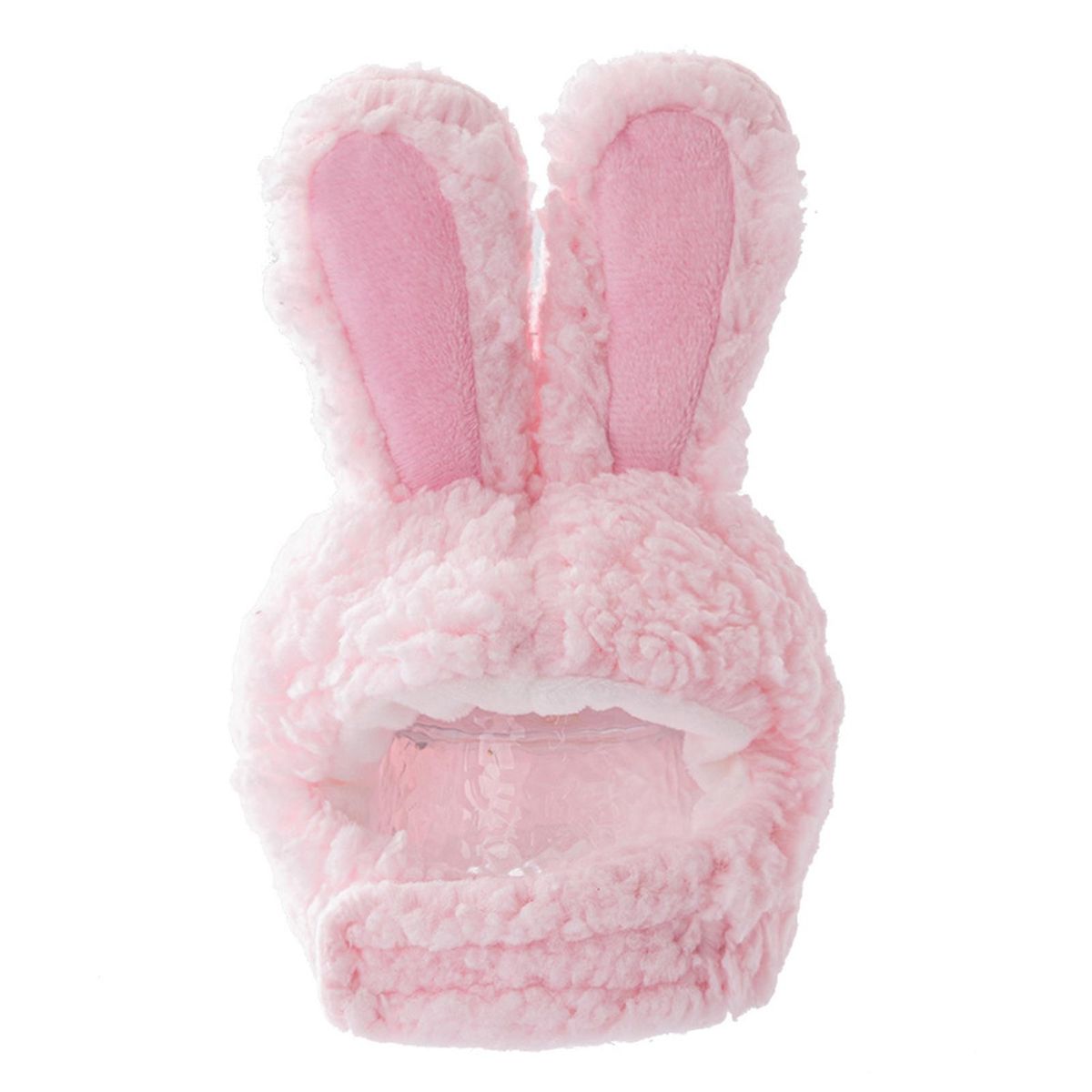Cat Headwear Rabbit Ears Pet Cat Plush Hat Light Pink