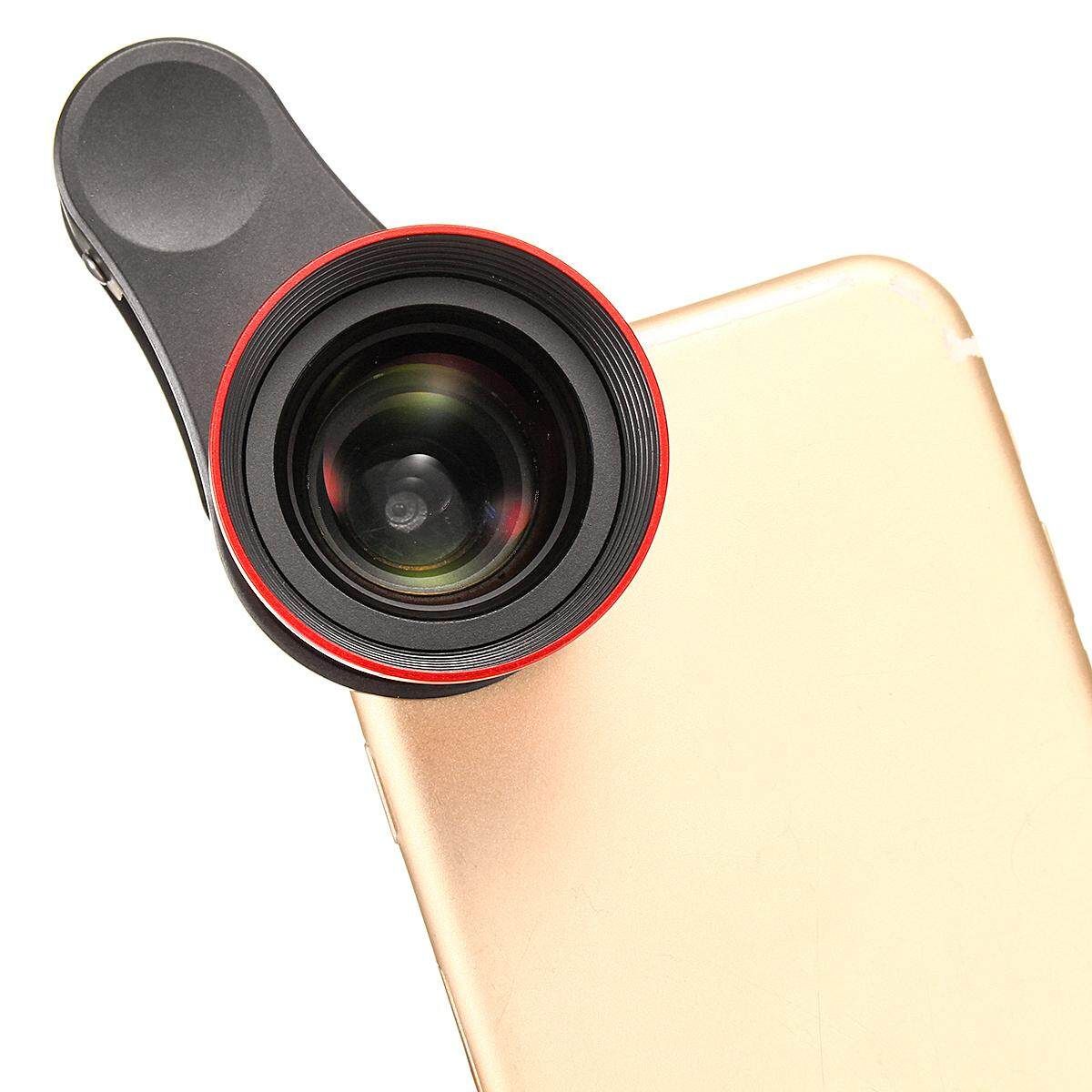 60mm Optical Lens For Cell Mobile Phone Camera Portrait With Universal Clip UK Red