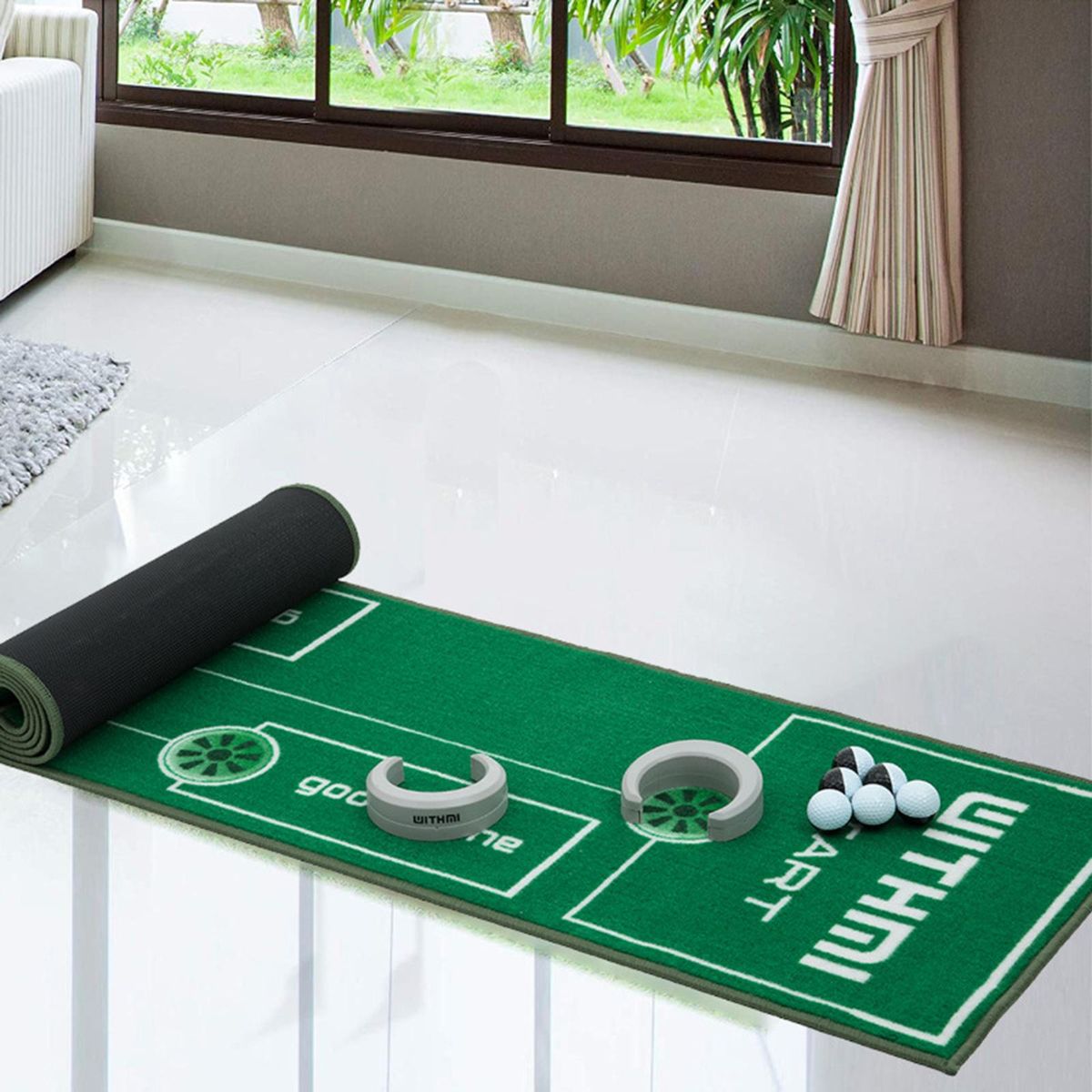 Practice Mat Putting   Or Outdoor Training Game Aid Green