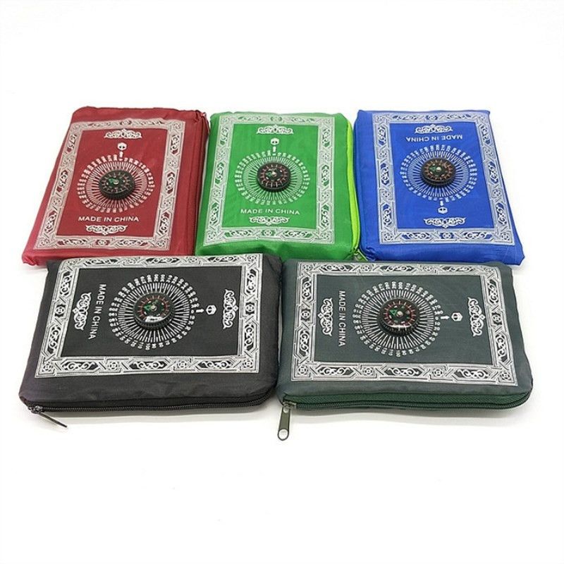 60*100cm Praying Rug Travel Muslim Prayer Mat With Compass
