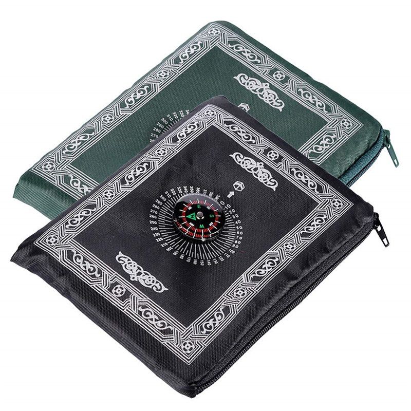 60*100cm Praying Rug Travel Muslim Prayer Mat With Compass