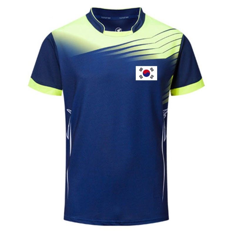 Korea Flag Tennis T Shirt For Men Women, Quick Dry Badminton Shirt Sport Kits, Girl Table Tennis Jerseys, Team Athletic Tops Tee
