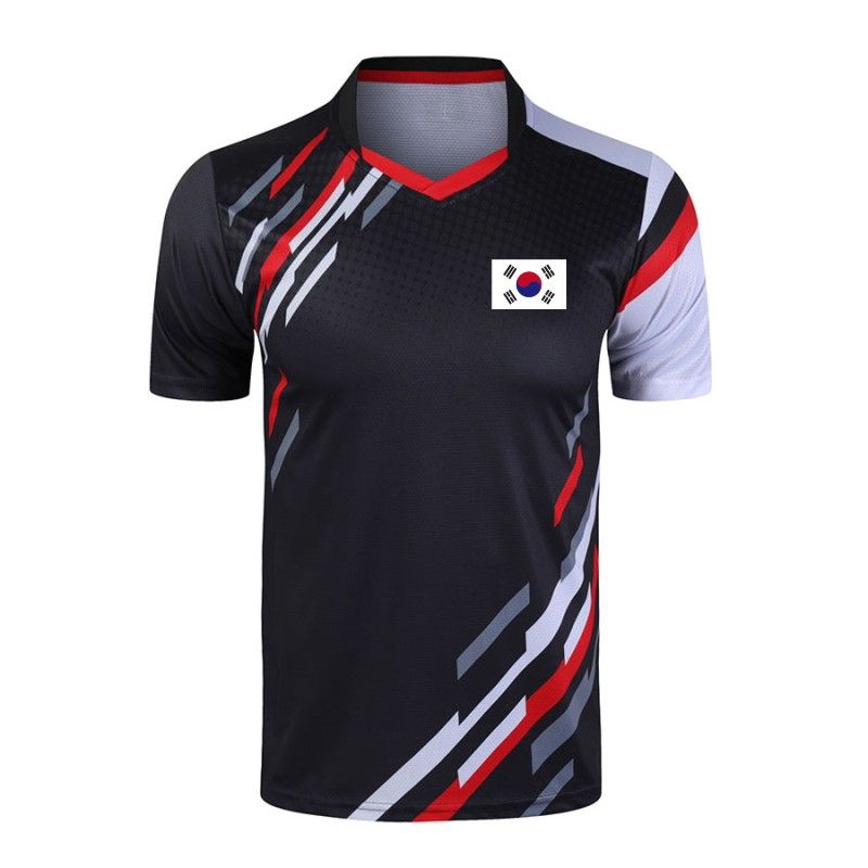 Korea Flag Tennis T Shirt For Men Women, Quick Dry Badminton Shirt Sport Kits, Girl Table Tennis Jerseys, Team Athletic Tops Tee