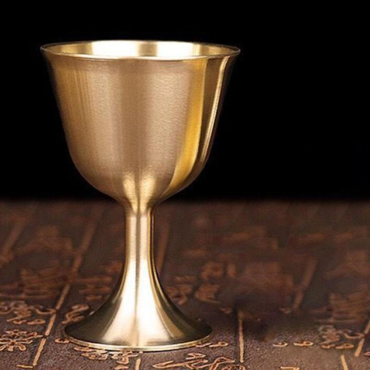 Brass Wine Goblet Liqueur Glasses Cup For Buddha House Parties , M