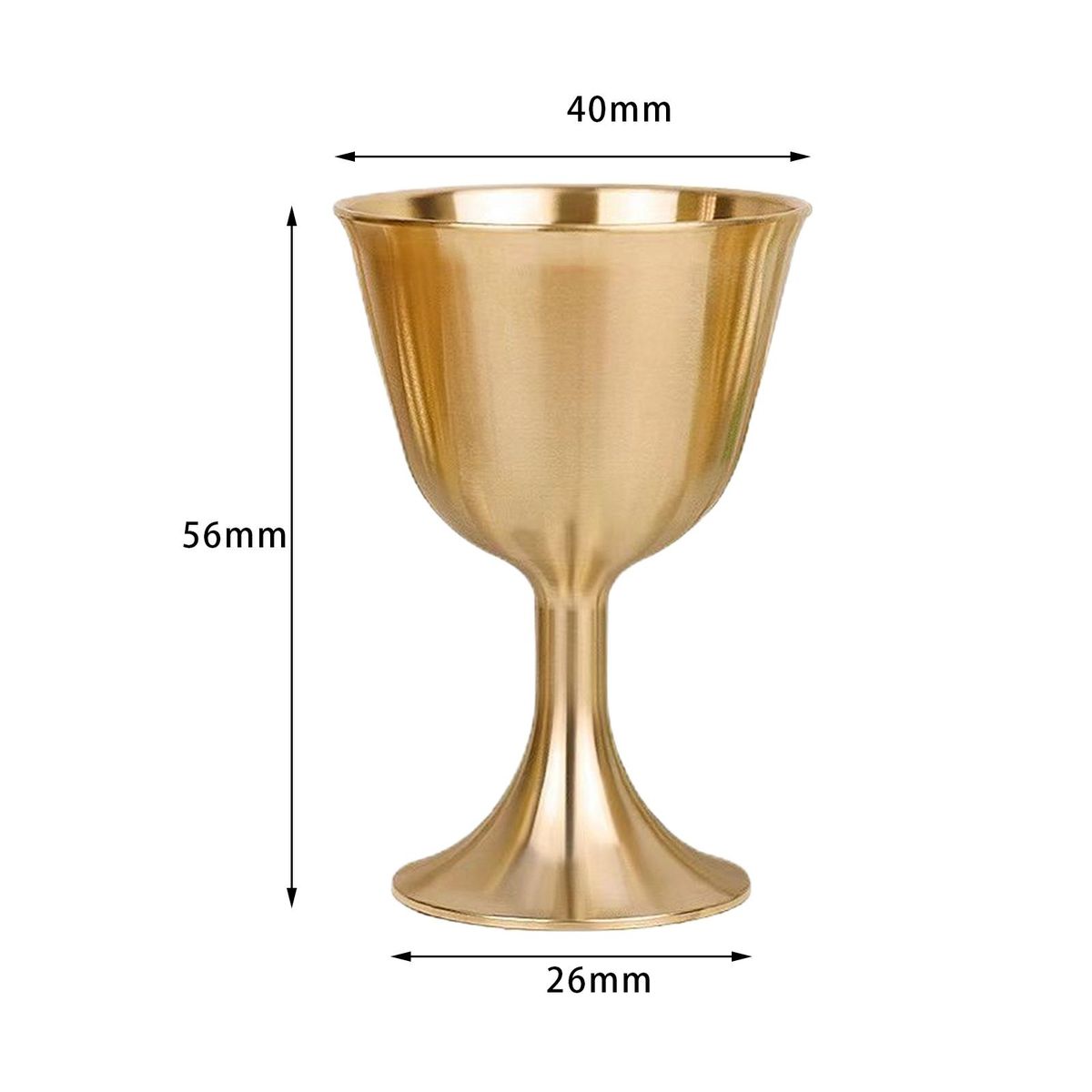 Brass Wine Goblet Liqueur Glasses Cup For Buddha House Parties , M
