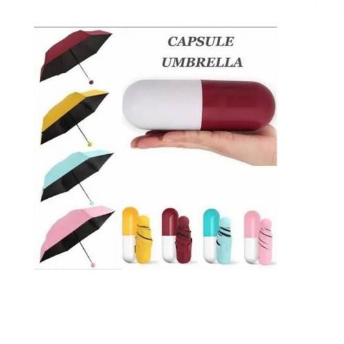 Anti-uv Folding Capsule Umbrella With Case 4pcs