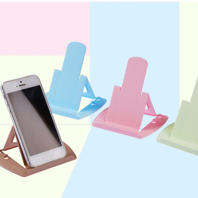 Foldable Phone Holder Grip Bra Ket Adjustable Desktop Holder  Radle Stand-pink