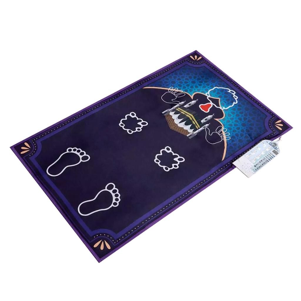 Muslim Mat Prayer Rug Intelligent Interactive Pray Teaching Pad Blue A