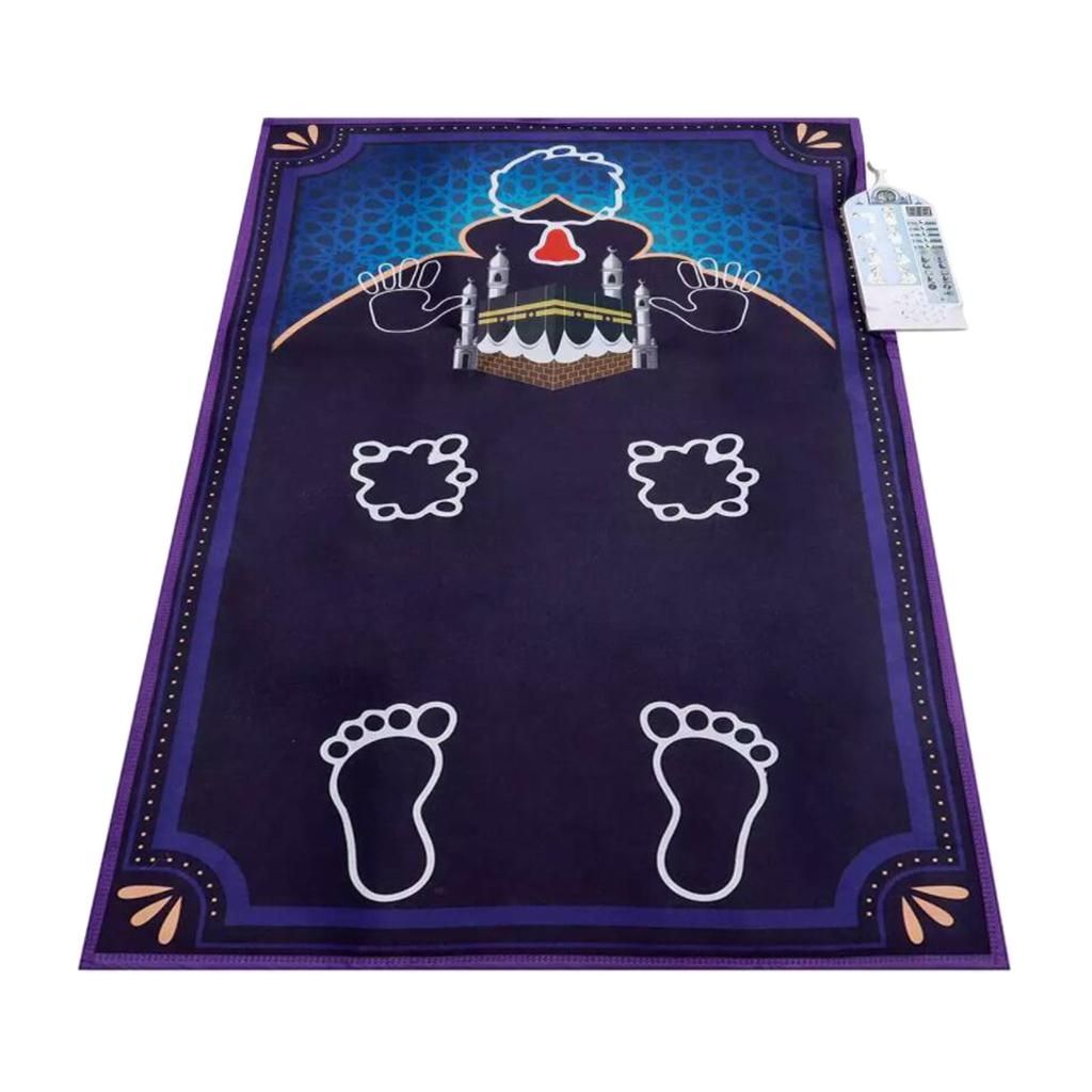 Muslim Mat Prayer Rug Intelligent Interactive Pray Teaching Pad Blue A