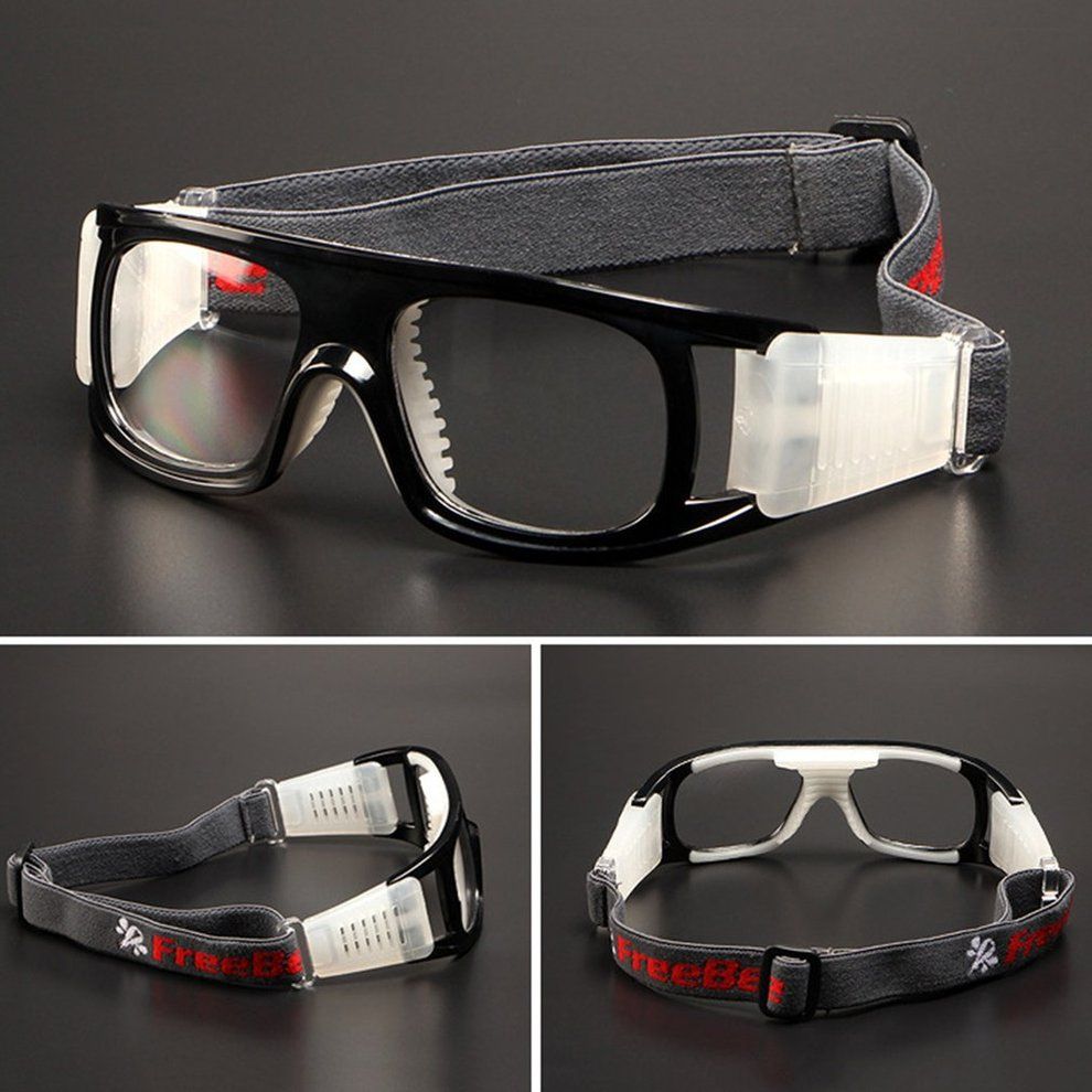 Anti-Impact Shockproof Sport Basketball Football Eyewear   Eye Glasses-bright Black