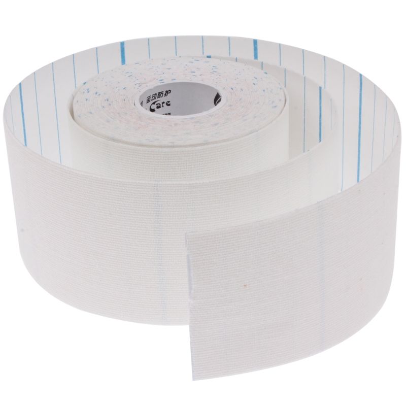 Waterproof Kinesiology Tape Sports Muscles Care Therapeutic Bandage, Size: 5m(L) X 5cm(W)(White)