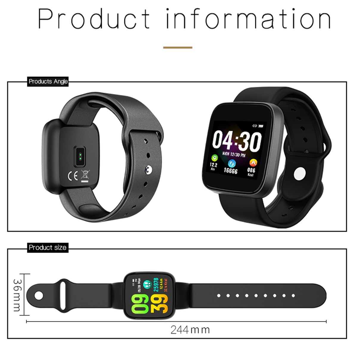 TFT Touch Screen IP67 Waterproof Smart Bracelet, Support Sleep Monitor / Heart Rate Monitor / Blood Pressure Monitor(Pink)