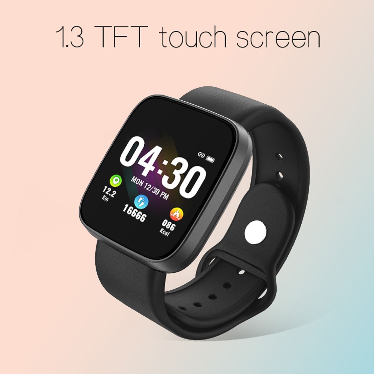 TFT Touch Screen IP67 Waterproof Smart Bracelet, Support Sleep Monitor / Heart Rate Monitor / Blood Pressure Monitor(Pink)