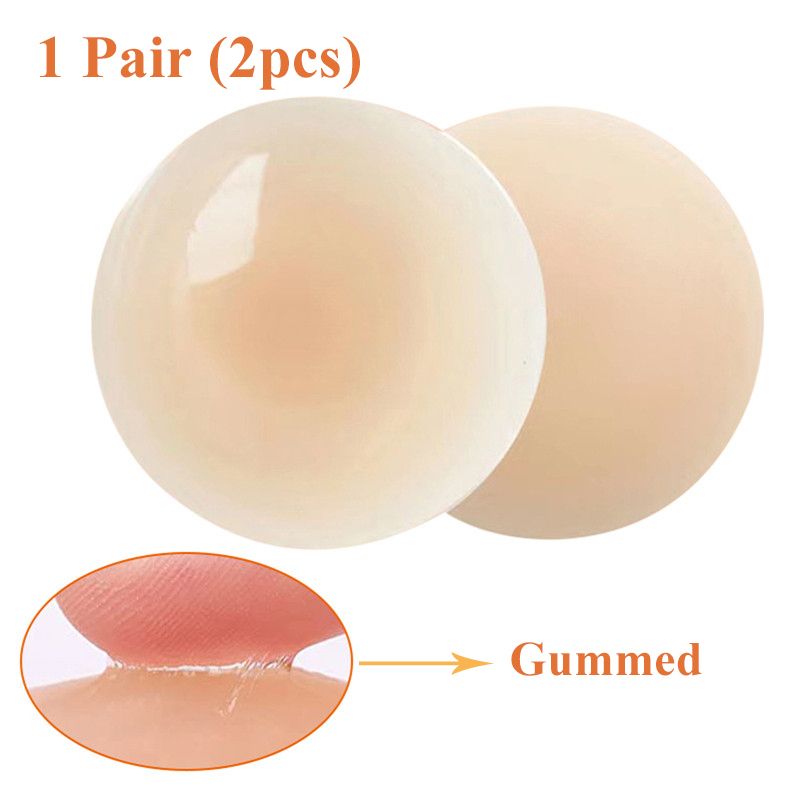 10pcs Silicone  Cover Reusable Women Bra Sticker Breast-1Pair Gummed-diameter About 8.5cm