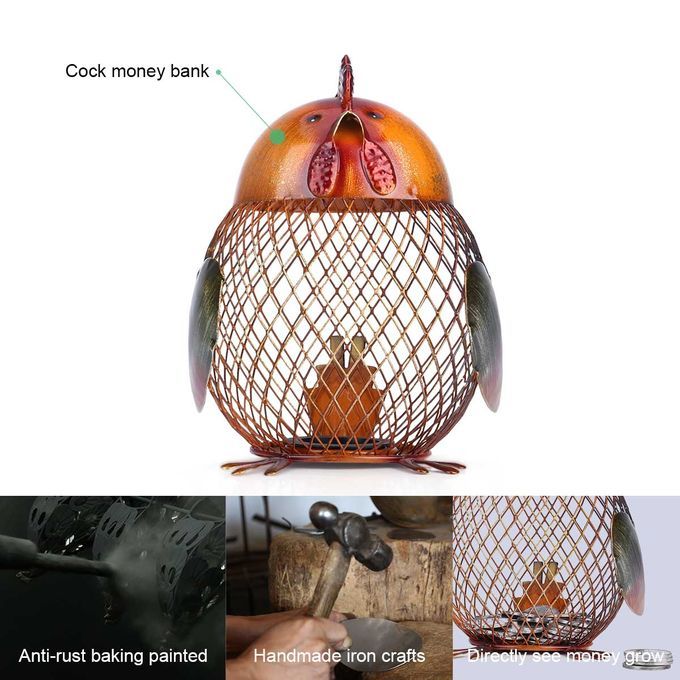 Tooarts Piggy  Metal Craft Animal Figurine Home Decor Gift