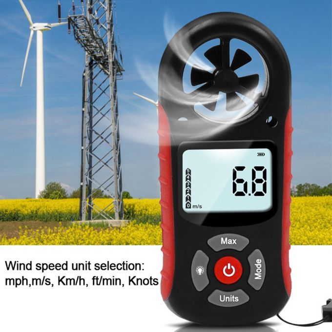 Handheld 8 In 1 Digital Anemometer For Measuring Wind Chill Index